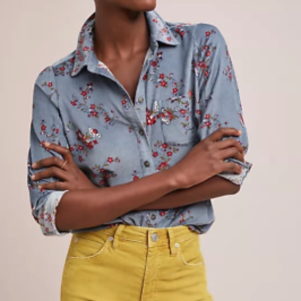 From the Heart of Building 18 Anthropologie Corduroy Top
